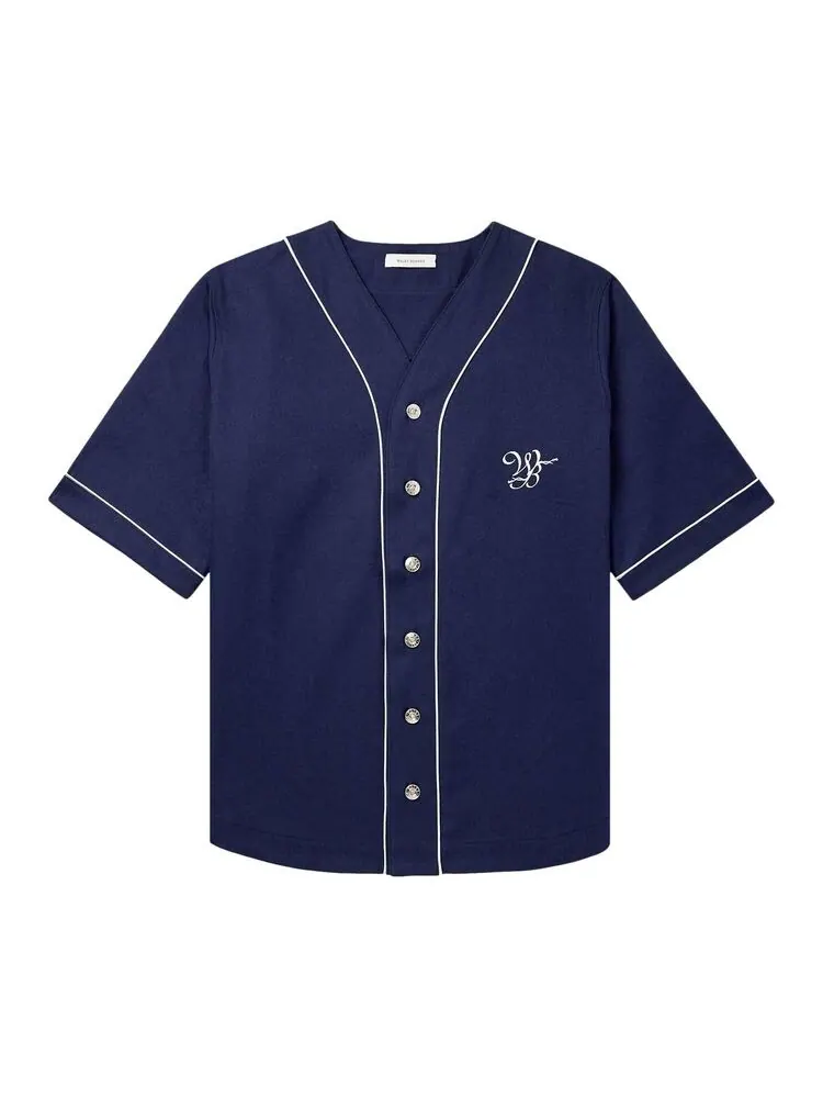 Рубашка Wales Bonner Freestyle Shirt Navy — синий