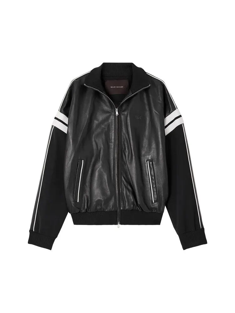 Куртка Wales Bonner Nomad Leather Jacket 'Black' — изображение 1 из 1, черный
