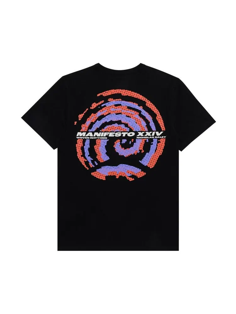 Футболка Nicholas Daley GOAT Exclusive for Manifesto Nicholas Daley Woven Rhythms Tee — изображение 2 из 3, черный