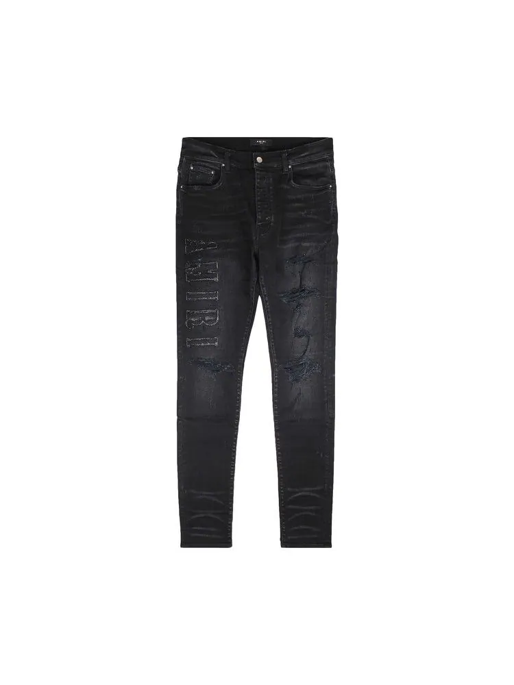 Джинсы Amiri Denim Logo Appliqué Jean — изображение 1 из 1, черный