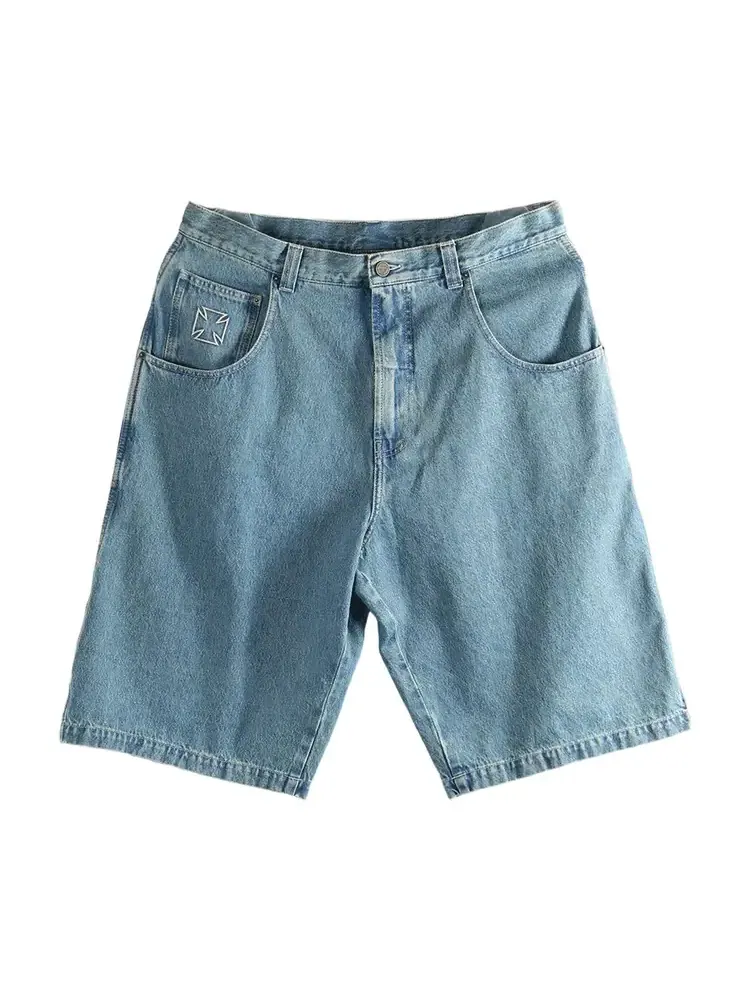 Джинсовые шорты Vetements Biker Cross Hip-Hop 'Vintage Mid Blue' — синий