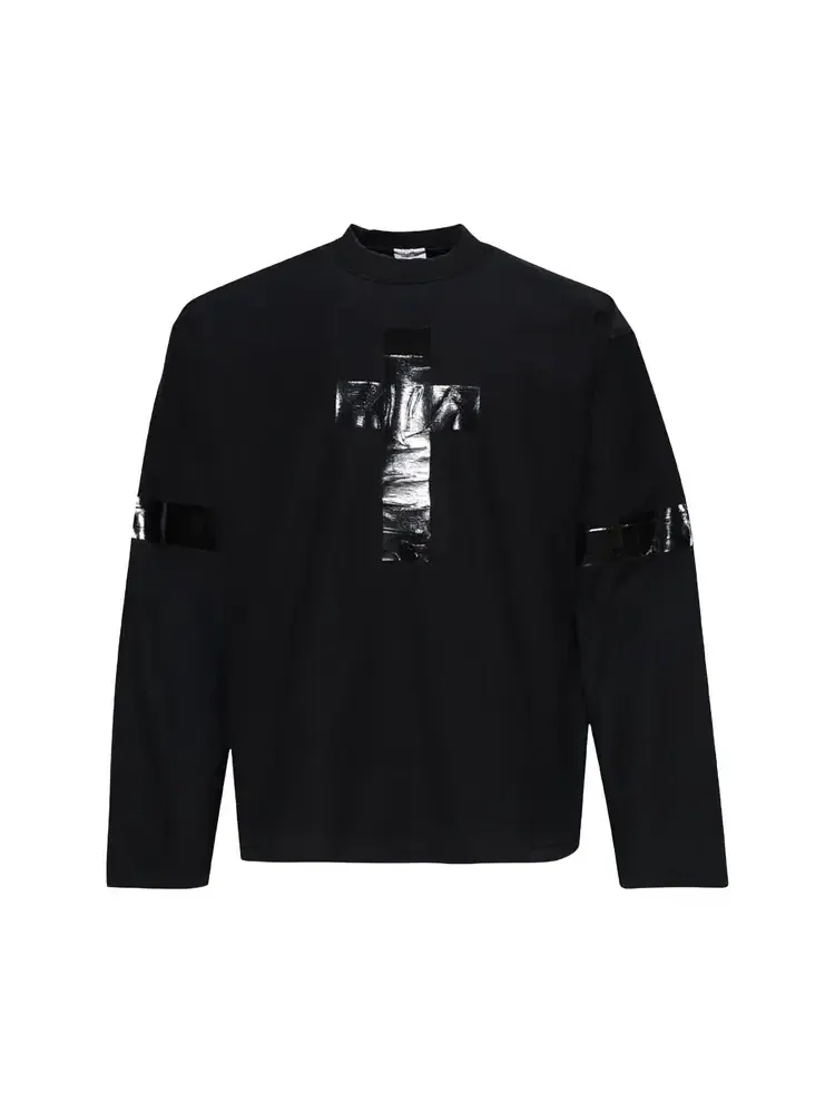 Футболка с длинными рукавами Vetements Taped — черный