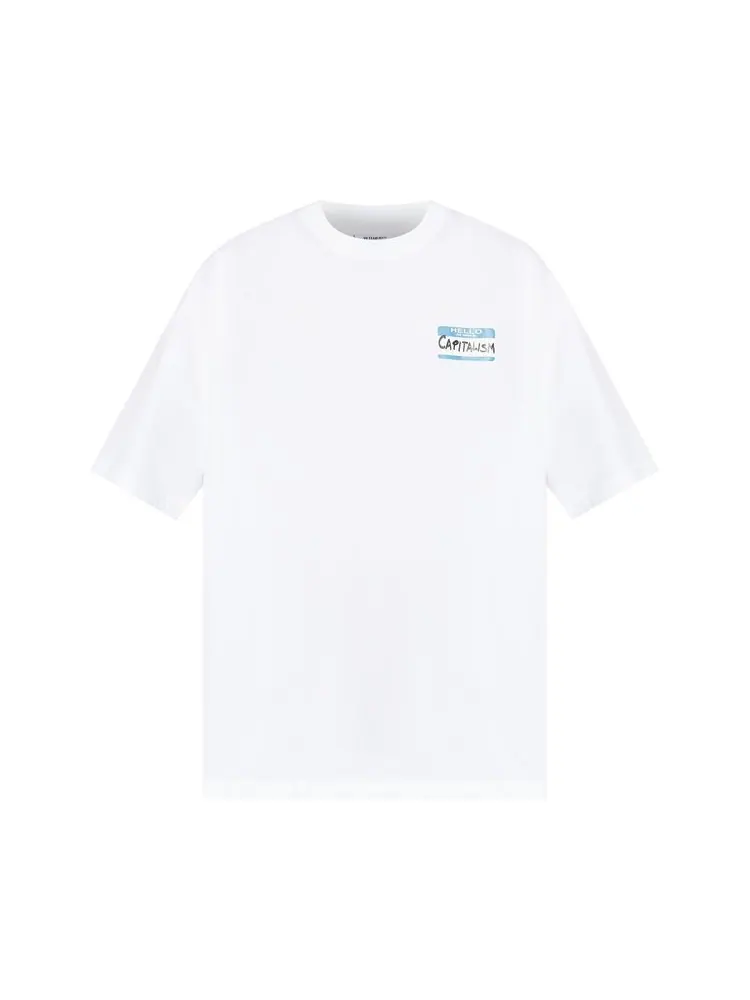 Футболка с наклейкой Vetements