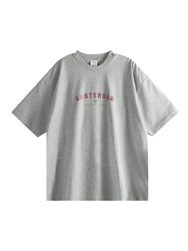 Футболка Vetements Amsterdam 'Grey Melange'