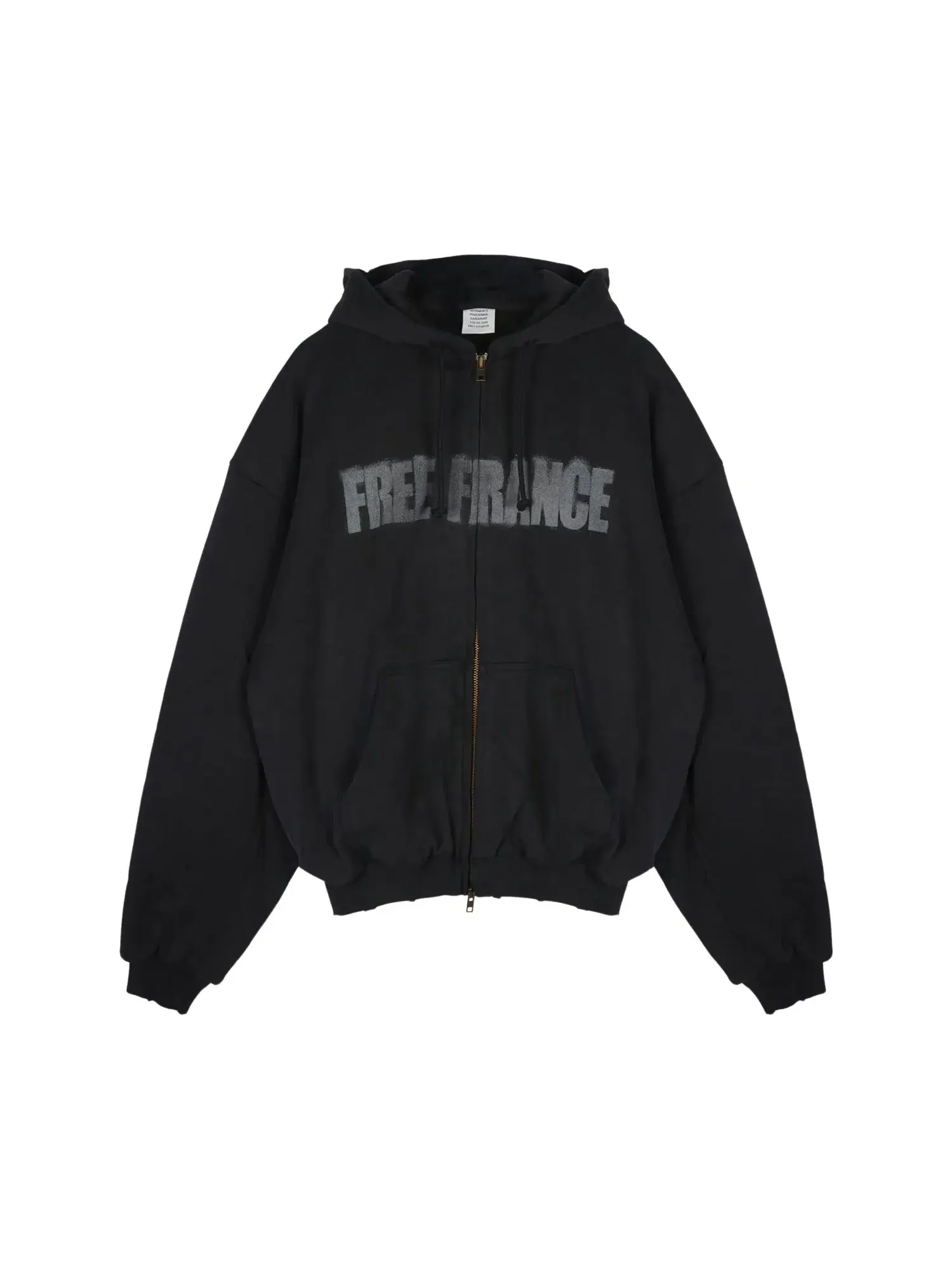 Толстовка Vetements Puffed Zip-Up Free France