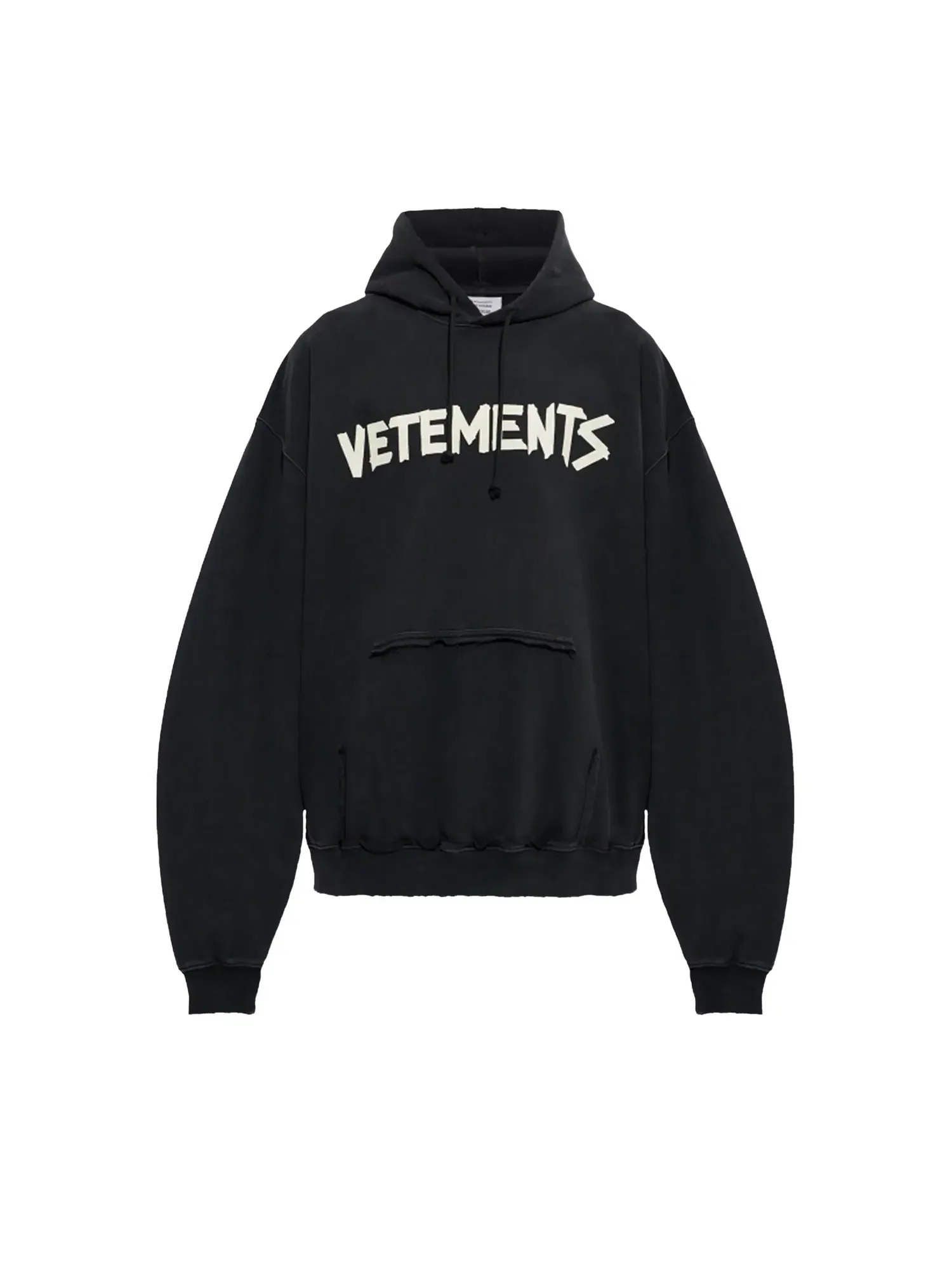 Худи Vetements с логотипом на ленте