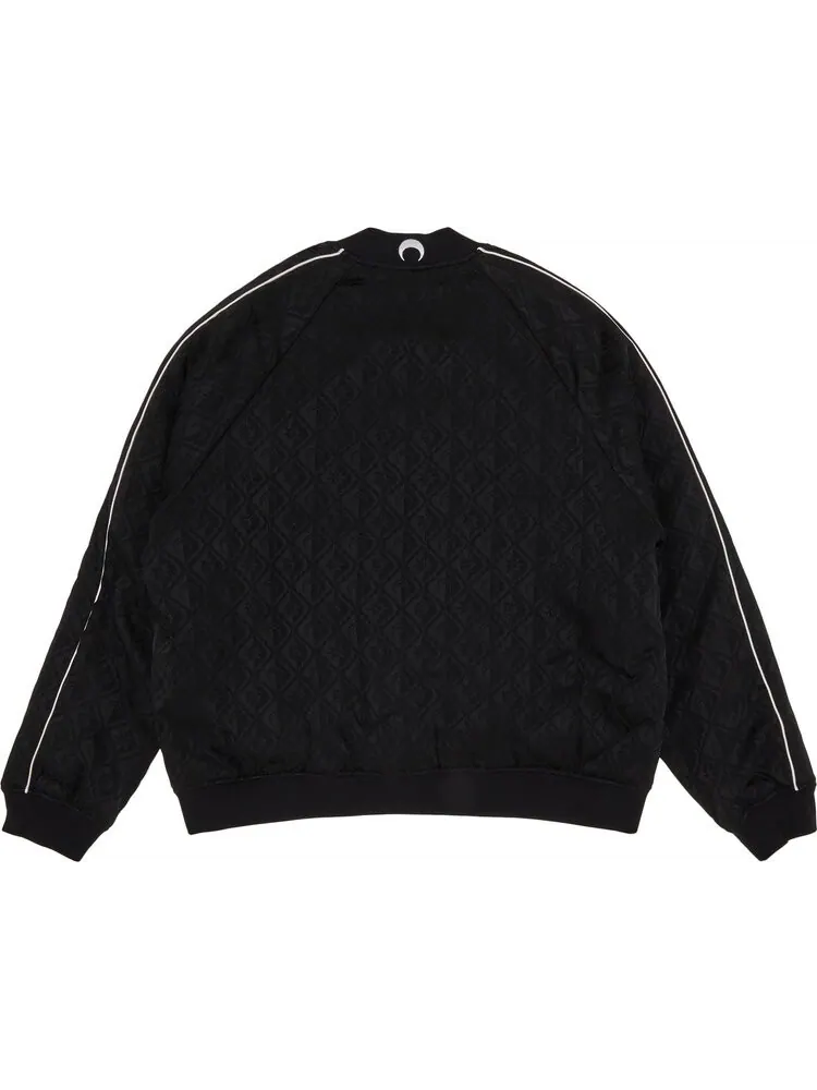 Куртка Marine Serre Jacquard Viscose Bomber 'Black' — изображение 2 из 3, черный