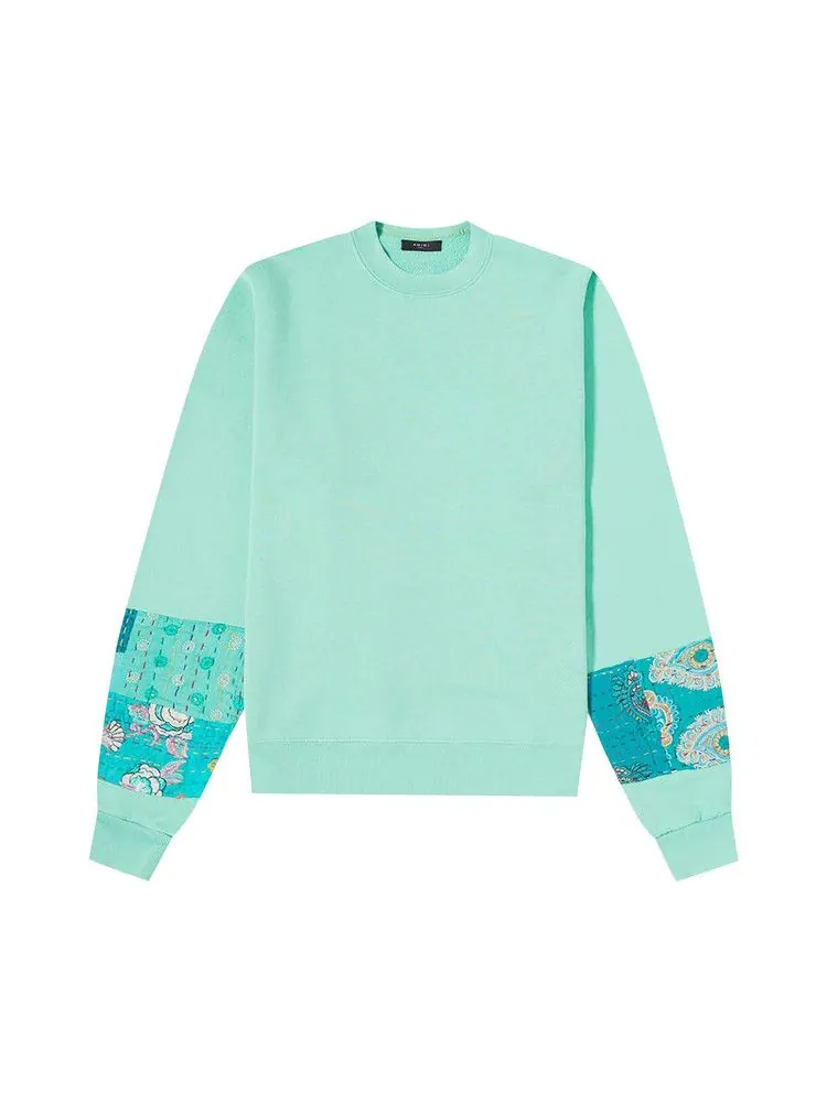 Свитер Amiri Quilted Artpatch Crew — изображение 1 из 1, зеленый