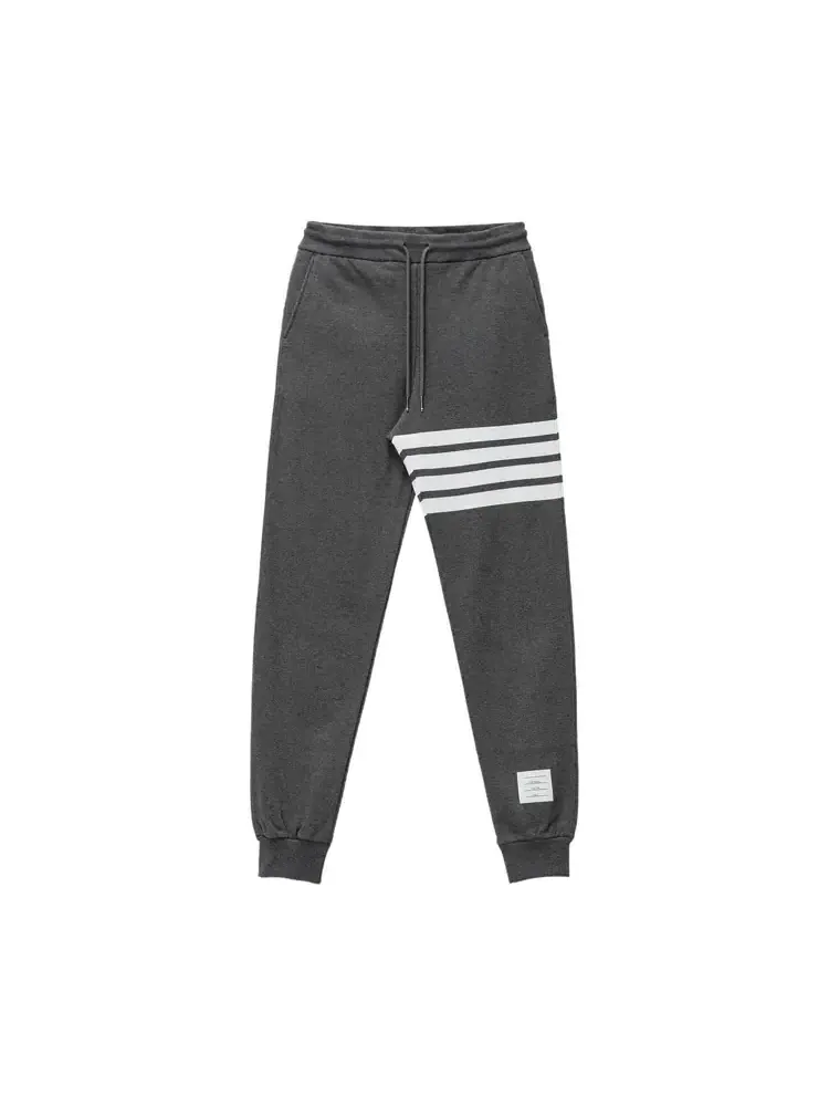 Спортивные штаны Thom Browne Classic 4 Bar Loopback, темно-серый цвет