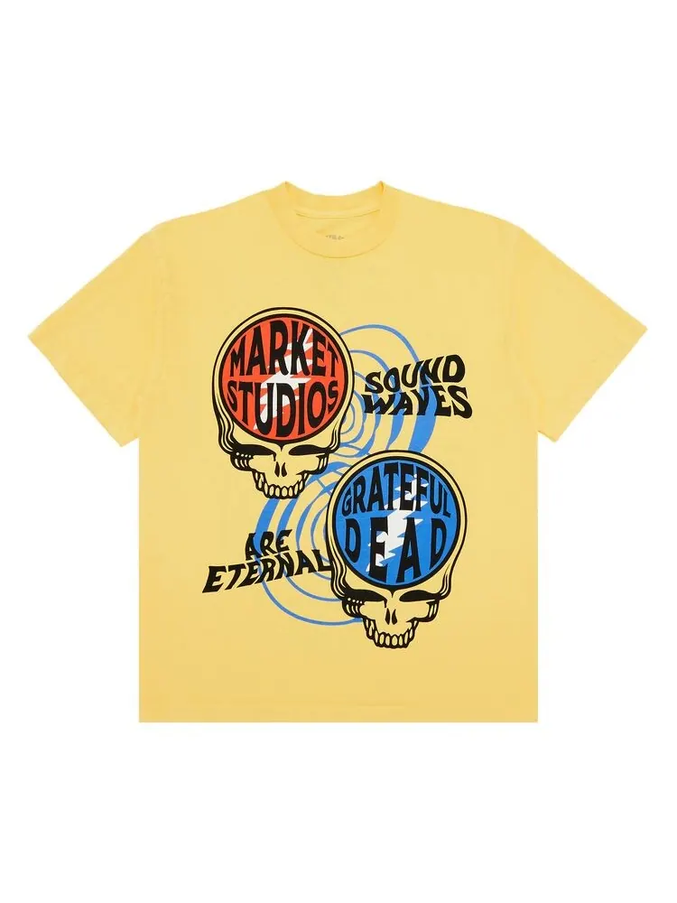 Футболка Market GOAT Exclusive Market x Grateful Dead Sound Waves Steely Tee — изображение 1 из 3, желтый