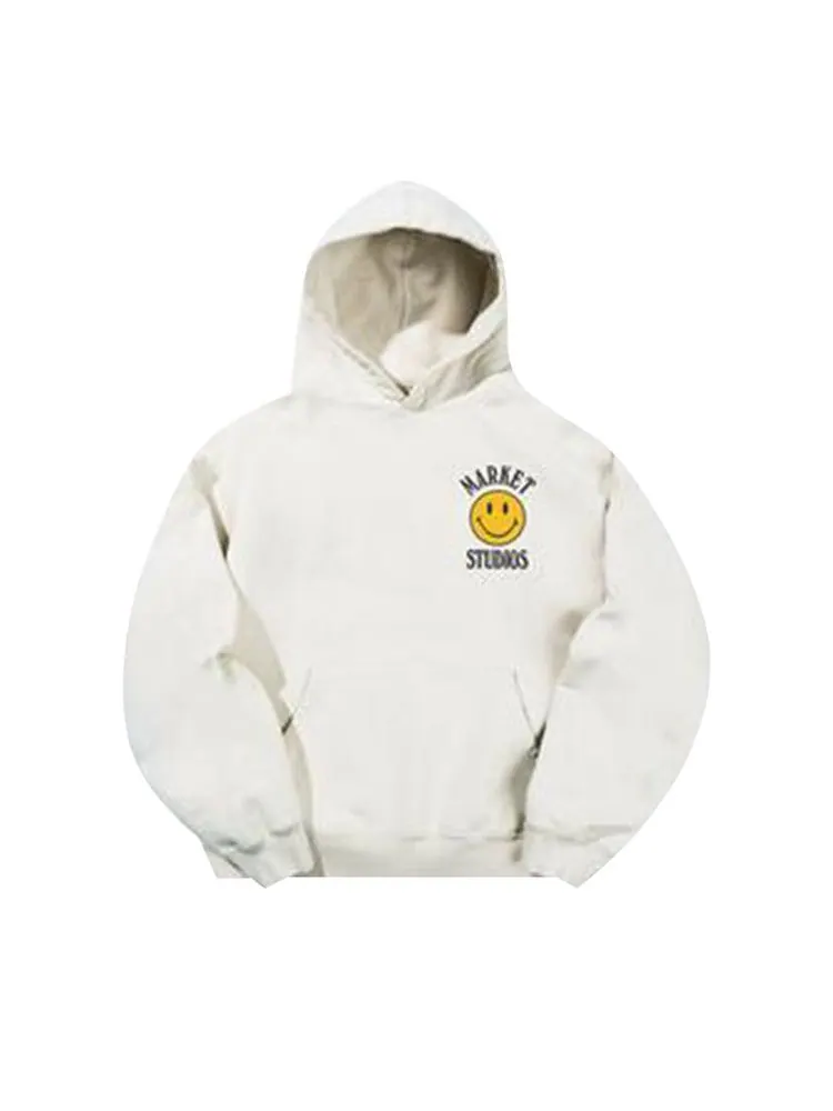 Худи Market Smiley Upside Down Lockup Hoodie, Unbleached Cotton — изображение 1 из 1, бежевый