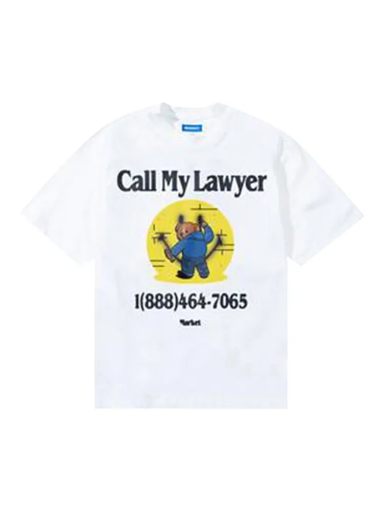 Футболка Market Smiley Call My Lawyer Bear T-Shirt — изображение 1 из 1, белый