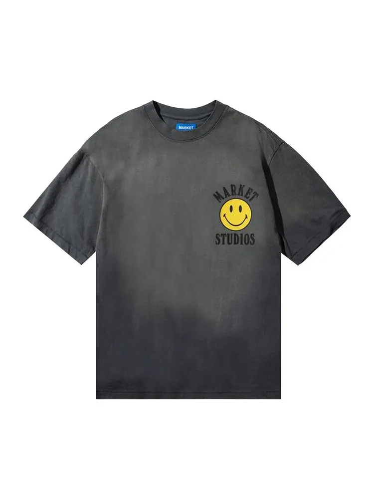 Футболка Market Smiley Upside Down Lockup T-Shirt — изображение 1 из 2, черный