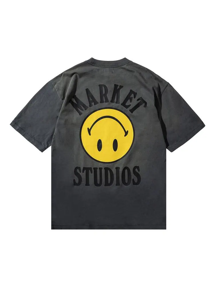 Футболка Market Smiley Upside Down Lockup T-Shirt — изображение 2 из 2, черный