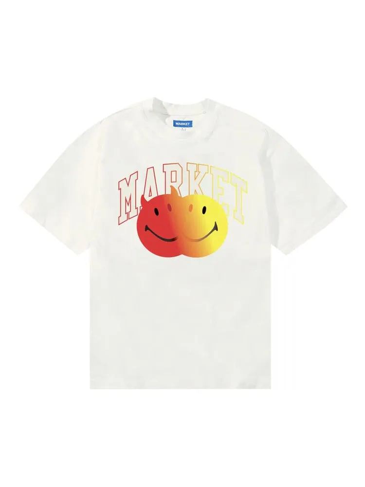 Футболка Market Smiley Good And Evil T-Shirt, Unbleached Cotton — изображение 1 из 1, бежевый