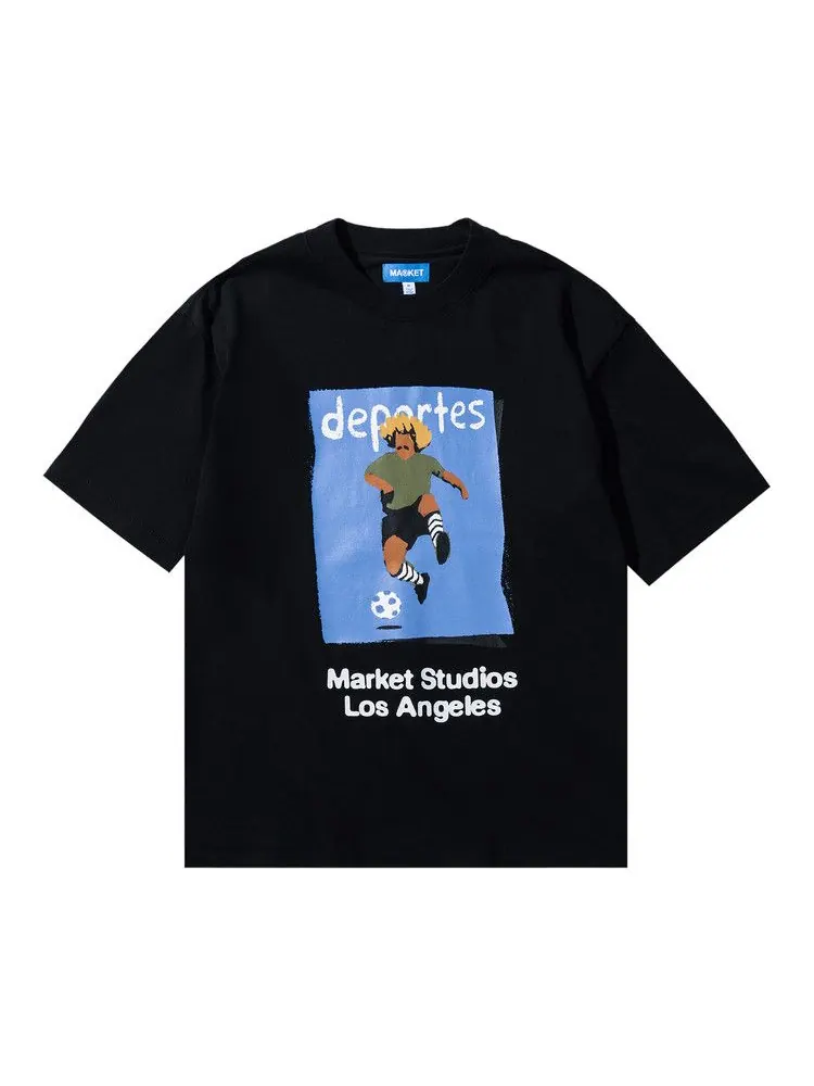 Футболка Market Illustrated Soccer T-Shirt — изображение 1 из 3, черный