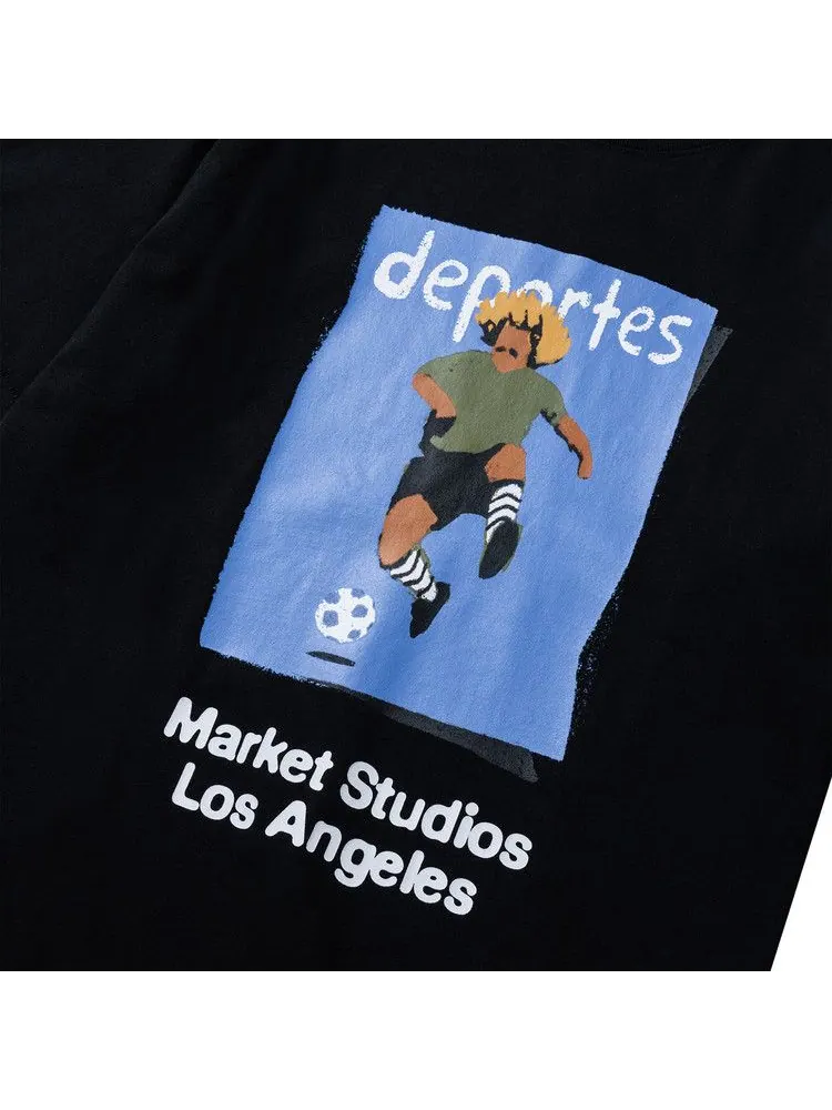 Футболка Market Illustrated Soccer T-Shirt — изображение 3 из 3, черный