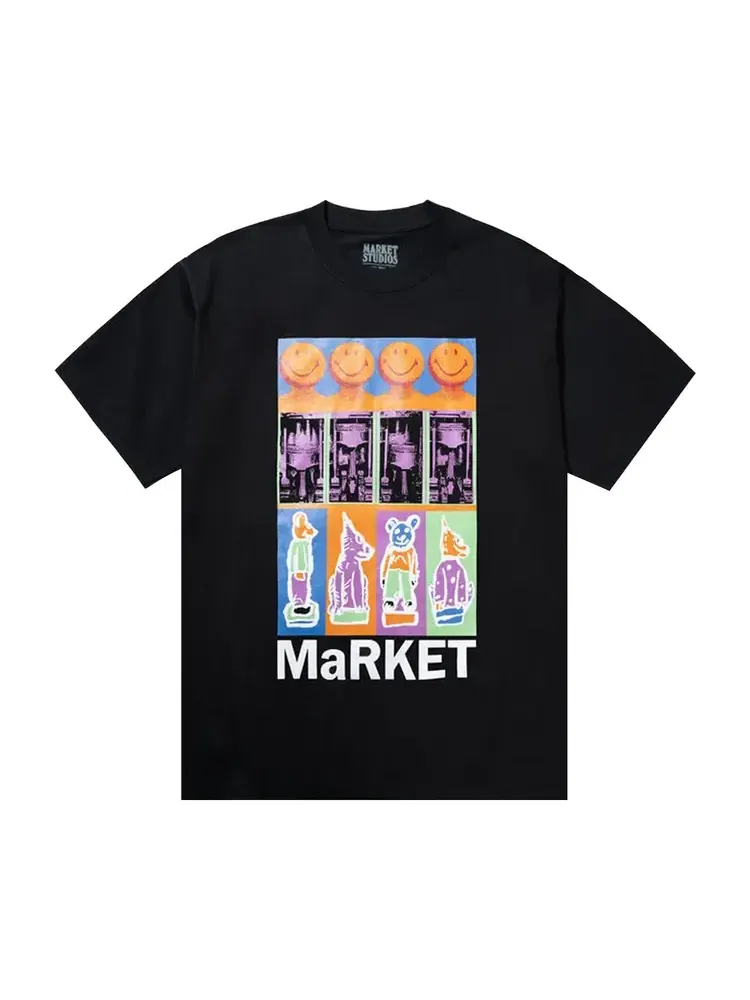Футболка Market Smiley Brushwork — изображение 1 из 2, черный