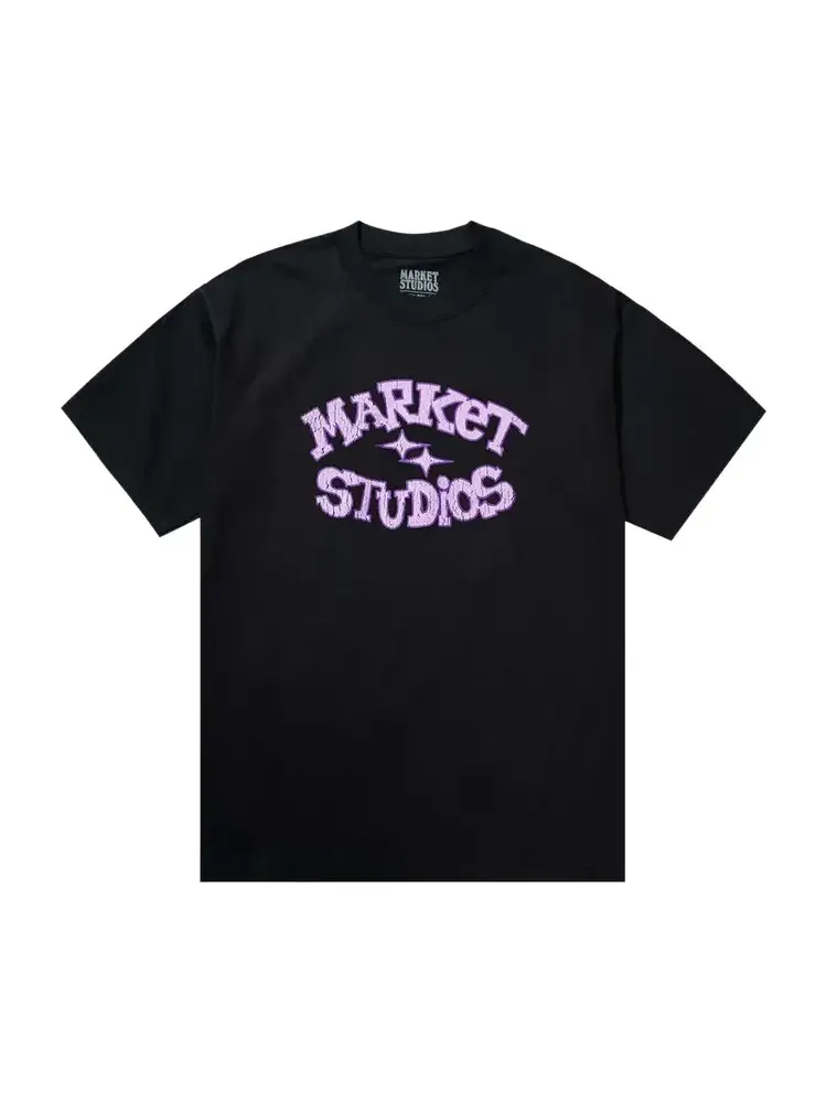 Футболка Market Smiley Old School 'Washed Black' — изображение 1 из 2, черный