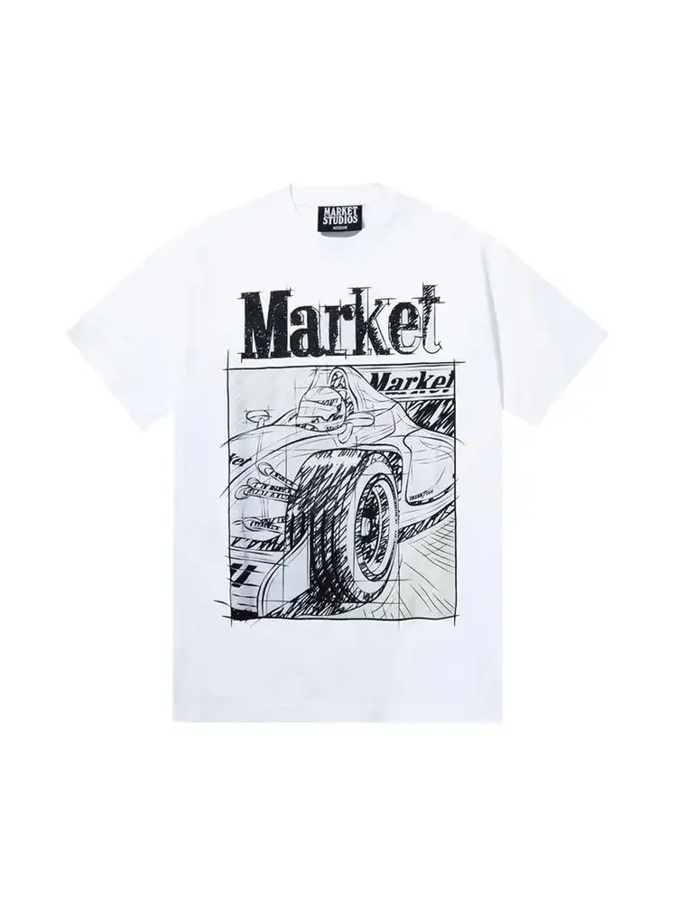 Футболка Market Scribbled Formula One UV 'White' — изображение 1 из 2, белый