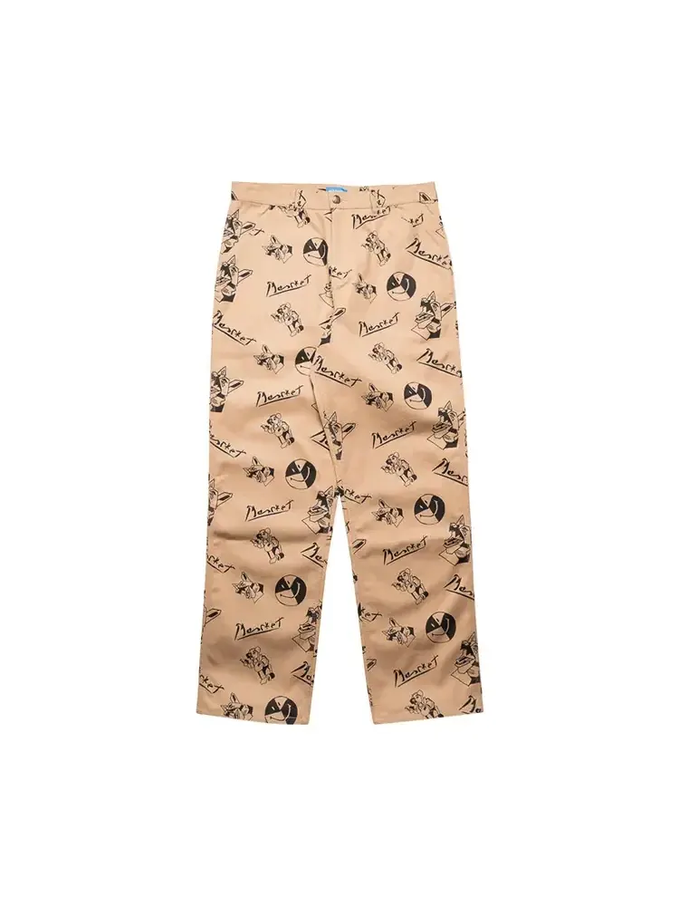 Брюки Market Smiley Cubism Double Knee Pant 'Khaki' — изображение 1 из 2, бежевый