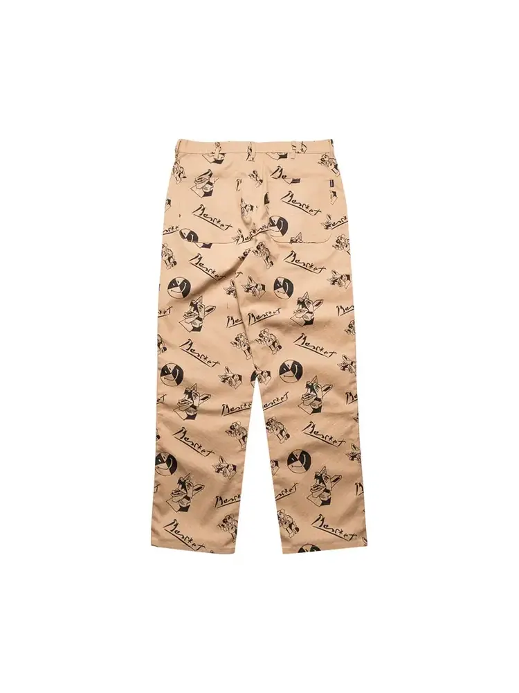 Брюки Market Smiley Cubism Double Knee Pant 'Khaki' — изображение 2 из 2, бежевый