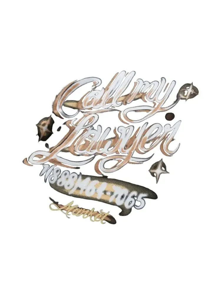Худи Market Airbrush Call My Lawyer — изображение 3 из 3, черный