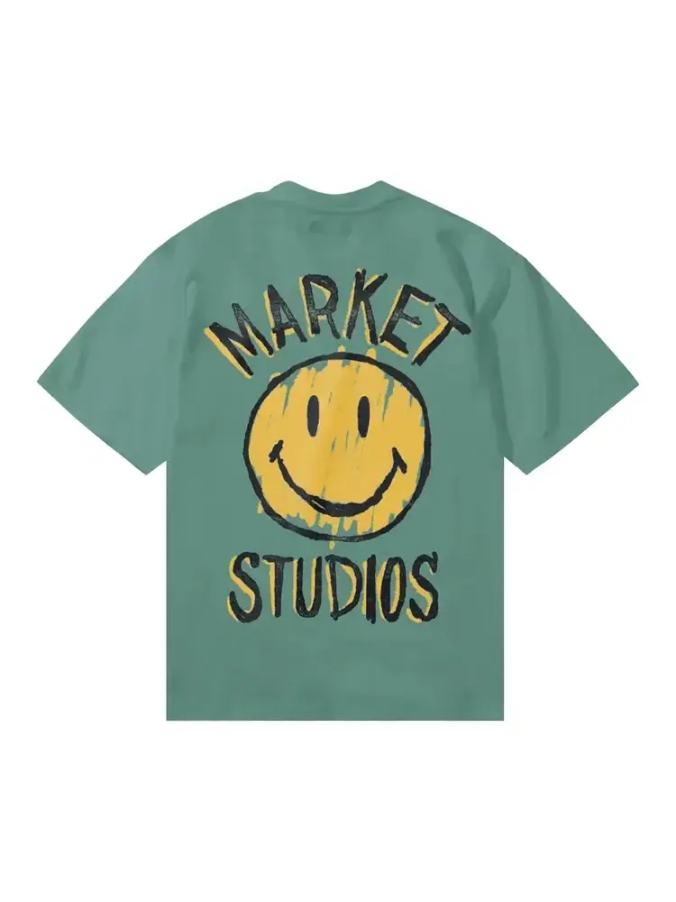 Футболка Market Smiley Doodle — изображение 2 из 2, зеленый