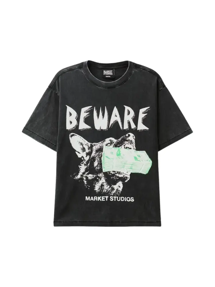 Футболка Market Beware My Income — изображение 1 из 2, черный