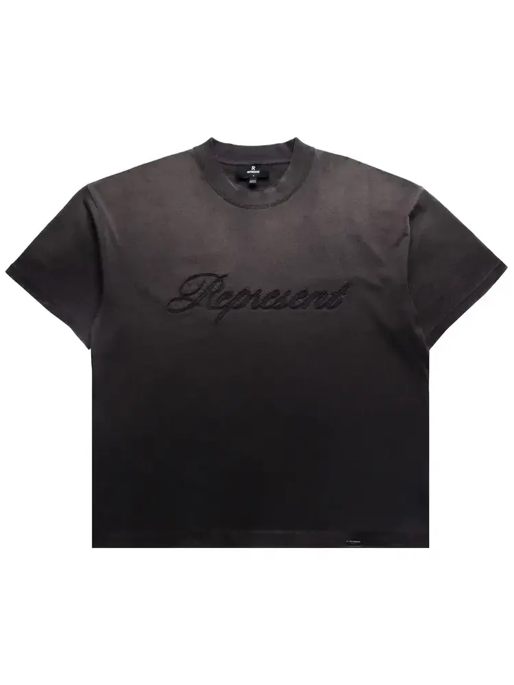 Футболка с аппликацией в технике обратной печати Represent Clo — коричневый