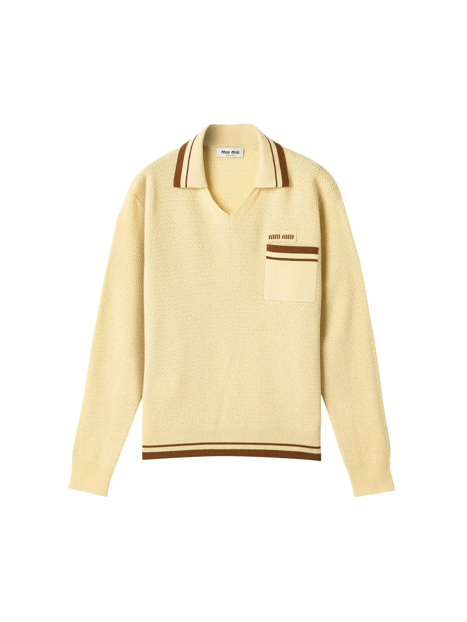 Свитер Miu Miu Rete F.12 Scollo — изображение 1 из 1, крема
