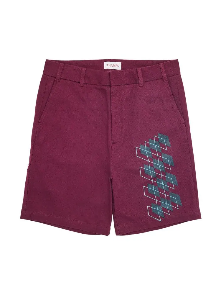 Шорты GOAT Exclusive for Manifesto Thames MMXX. Kaleidoscope Bermuda Shorts — красный