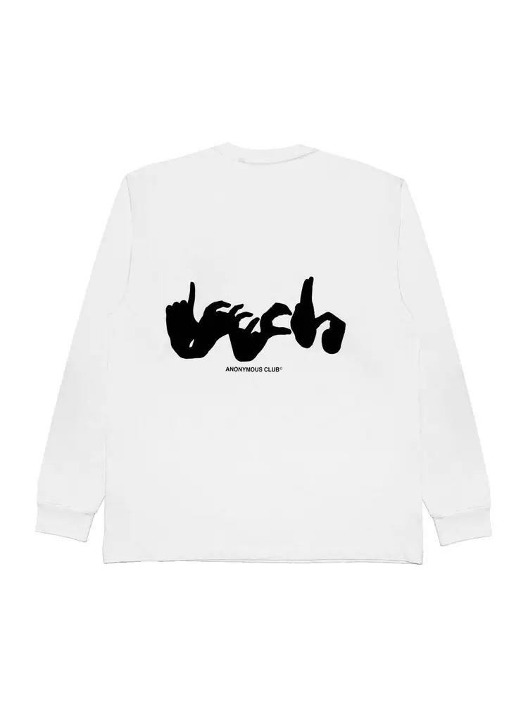 Футболка Kaleidoscope x Anonymous Club Manifesto Special Edition Long-Sleeve T-Shirt 'White' — изображение 2 из 4, белый