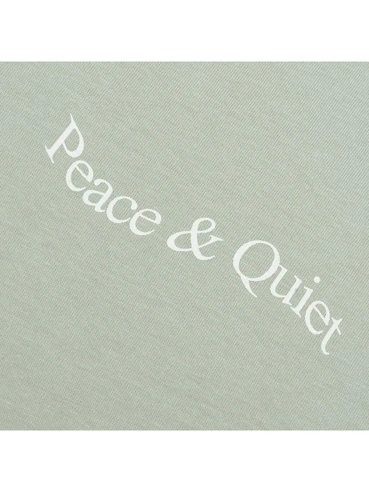 Футболка Museum of Peace & Quiet Wordmark Reverse Stitched T-Shirt 'Sage' — изображение 3 из 3, зеленый