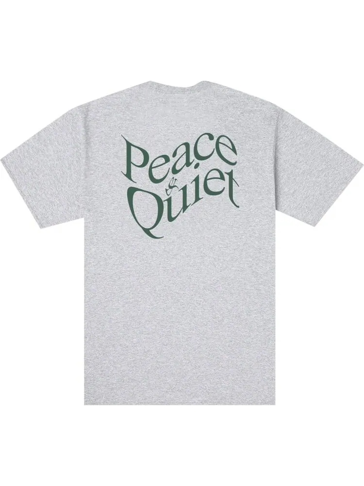 Футболка Museum of Peace & Quiet Warped Wordmark T-Shirt 'Heather Grey' — изображение 2 из 2, серый