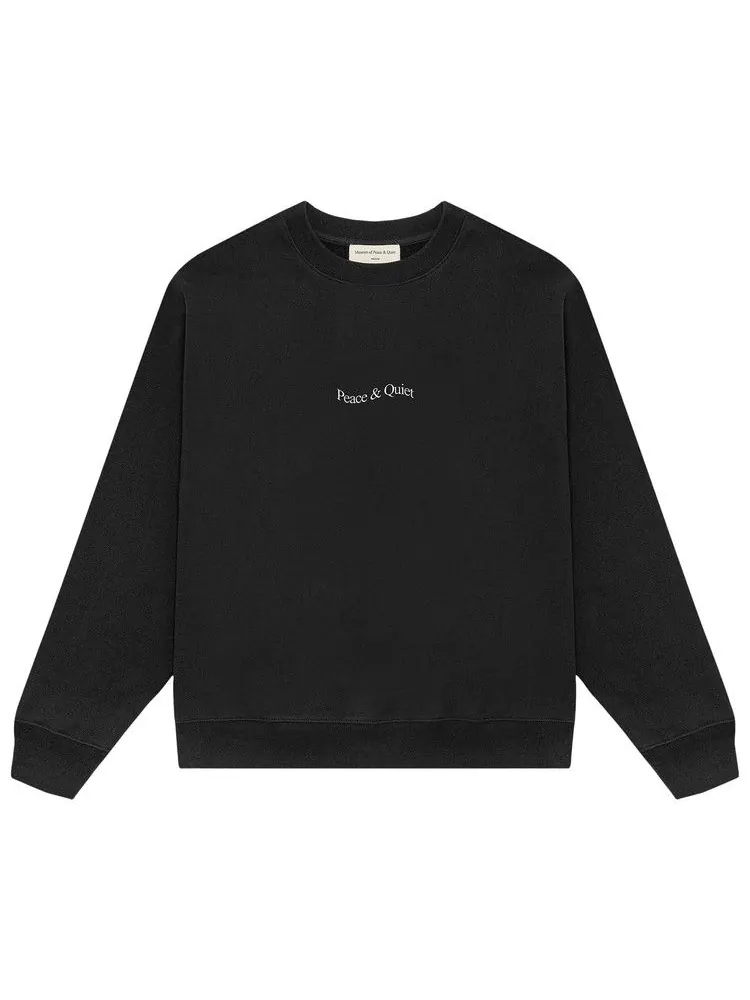 Свитер Museum of Peace & Quiet Wordmark Crewneck — изображение 1 из 1, черный
