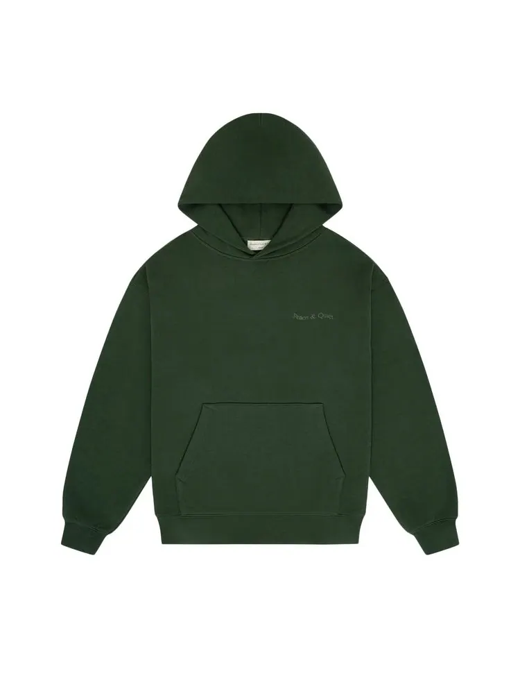 Худи Museum of Peace & Quiet Wordmark Pigment Dyed Hoodie 'Forest' — изображение 1 из 1, лесной