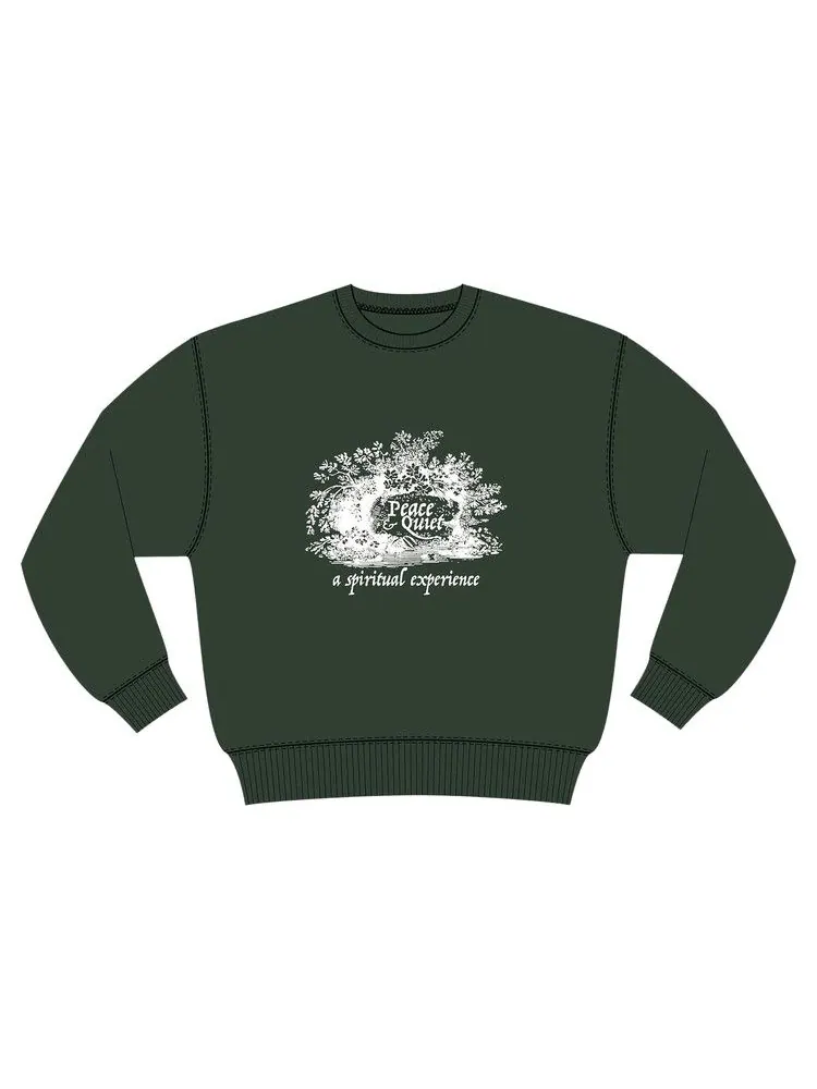 Свитер Museum of Peace & Quiet Spiritual Experience Crewneck — изображение 1 из 1, лесной