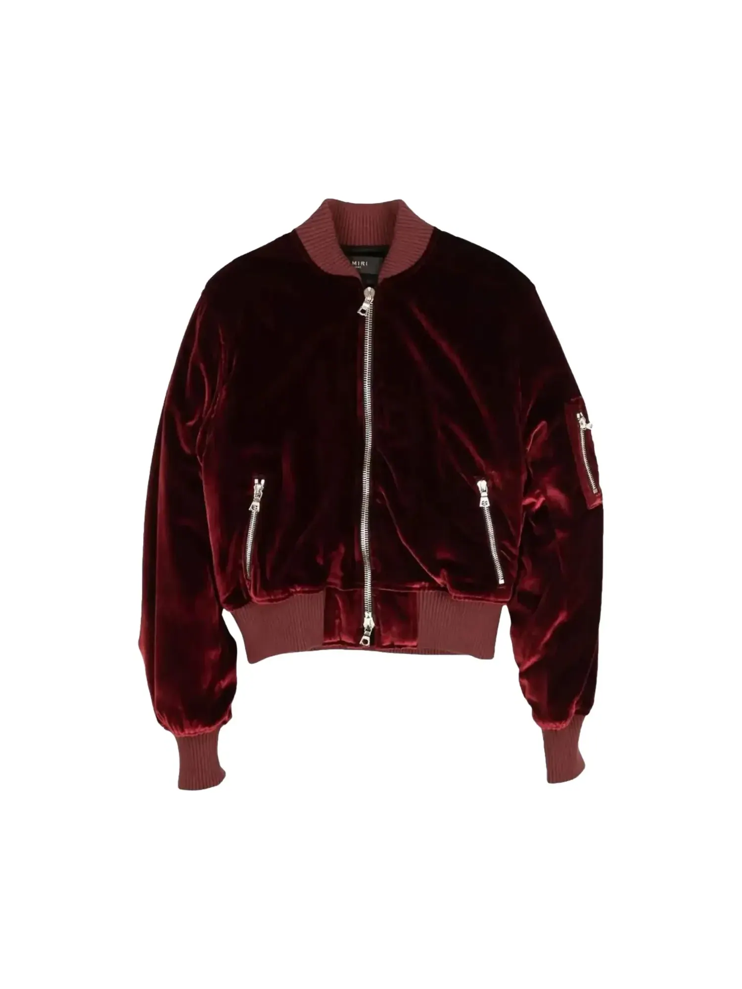Бомбер Amiri из бархатного атласа