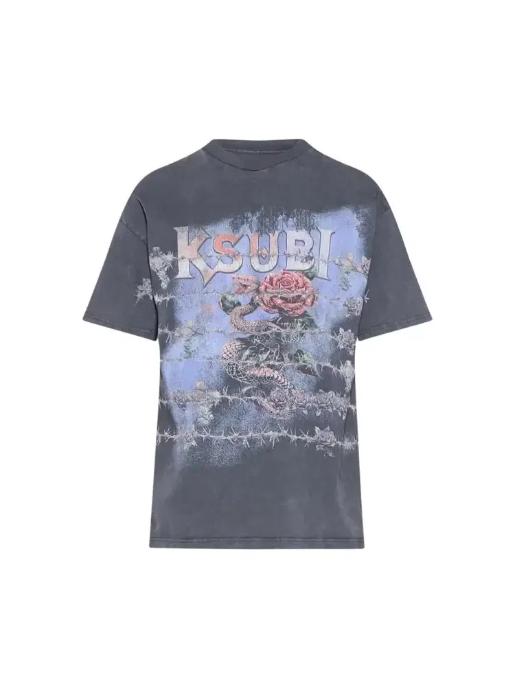 Футболка с коротким рукавом Ksubi Death Snake Ekcess — изображение 1 из 2, серый