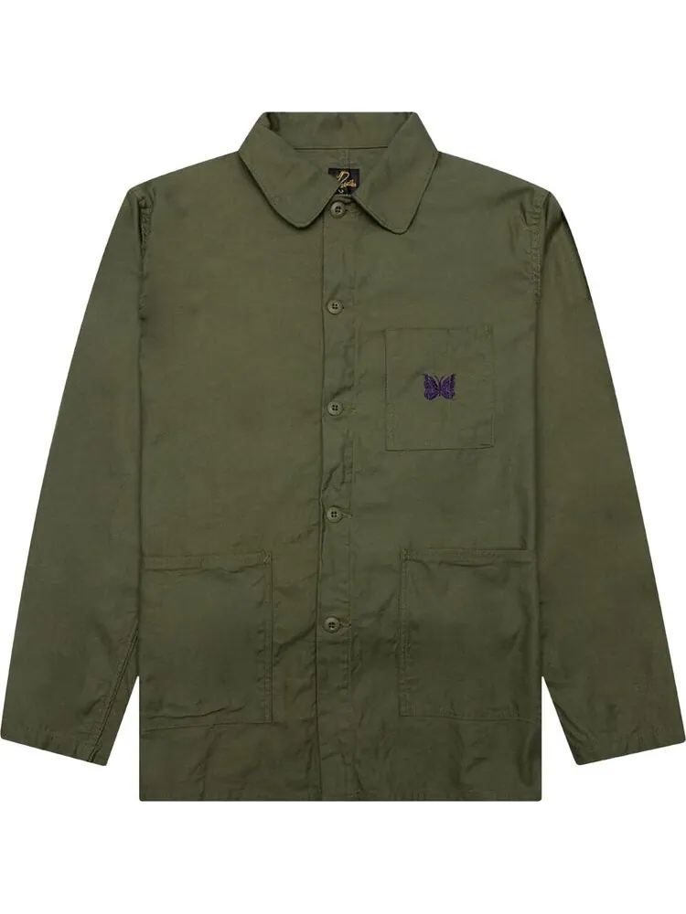 Футболка Needles D.N. Coverall Back Sateen 'Olive' — зеленый