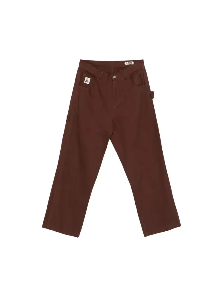 Брюки Bode Twill Knolly Brook — коричневый