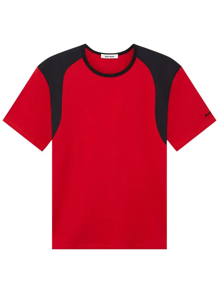 Футболка Wales Bonner Dub T-Shirt 'Black/Red' — изображение 1 из 1, черный/красный