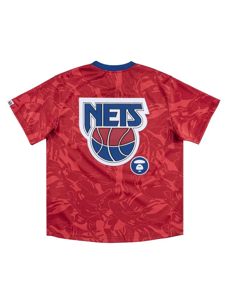 Джерси BAPE x Mitchell & Ness New Jersey Nets BP Jersey — изображение 2 из 2, красный