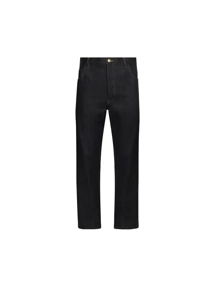 Джинсовые брюки Thom Browne Denim с пятью карманами, изготовленные из японского денима с кромкой