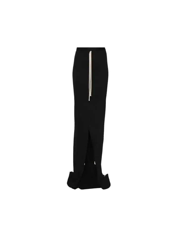 Вязаная юбка Rick Owens x Moncler с регулируемой длиной — изображение 1 из 1, черный
