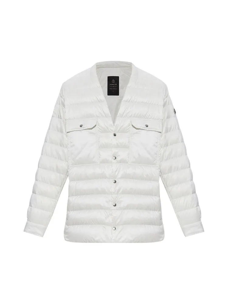 Рубашка Moncler x Rick Owens Woven Outershirt 'Milk' — изображение 1 из 1, белый