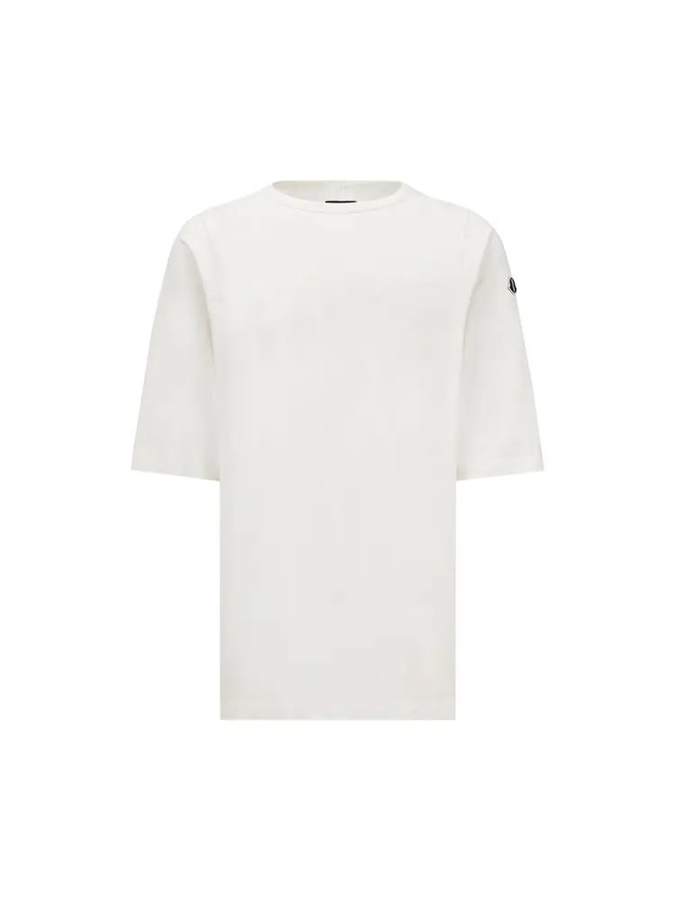 Футболка Moncler x Rick Owens Knitted Crewneck Short-Sleeve Tee 'Milk' — изображение 1 из 2, молочный