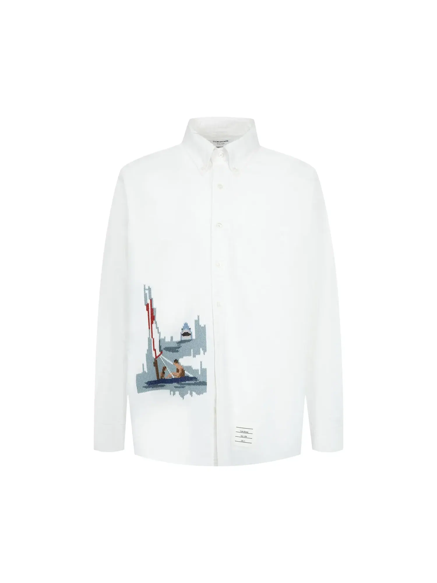 Рубашка с длинными рукавами прямого кроя Thom Browne BD