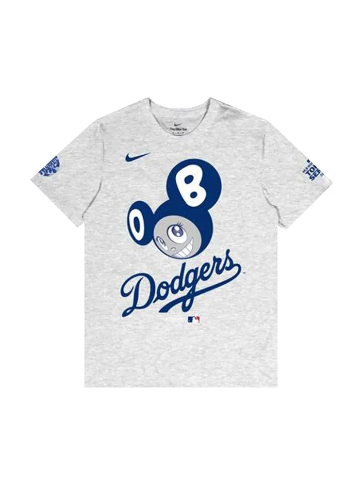 Футболка Nike x Takashi Murakami x MLB World Tour Tokyo Series 2025 Dodgers Short-Sleeve Tee 'Grey' — изображение 1 из 2